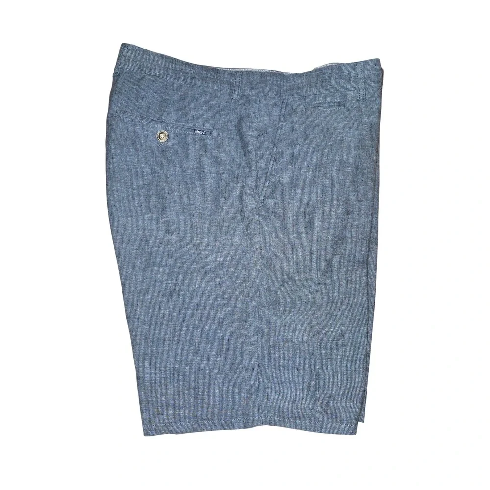 Johnnie-O Sterling Chambray Short Mens 38 Blue Linen Blend 9